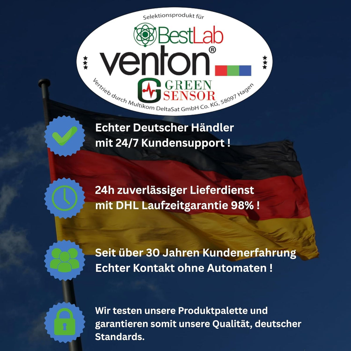 VENTON 2-in-1 Akku-Staubsauger, kabellos, beutellos, mit LED, Handstaubsauger für Wohnung & Auto