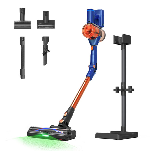 Tineco Pure ONE S70 Akku Staubsauger, 200 AW, LED, 3DSense Pro Reinigungssystem, Biz zu 95 Min. 6-stufiges Filter, ZeroTangle-Bürste, Intelligenter Kabelloser Handstaubsauger (Orange)