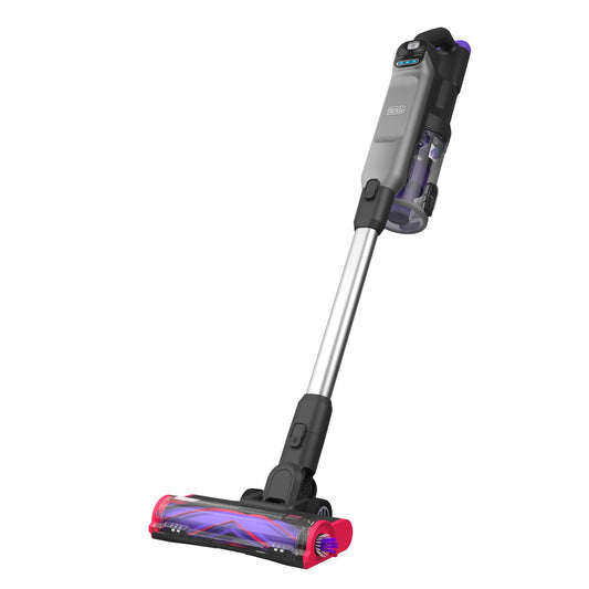 BLACK+DECKER 4in1 Akku-Stielstaubsauger mit Digital-Motor (86,4 Wh, beutelloser Boden- und Handstaubsauger mit Elektro-Tierhaarbürste, 2 Saugstufen, inkl; akku und Ladegerät, Zubehör) BHFEA640WP