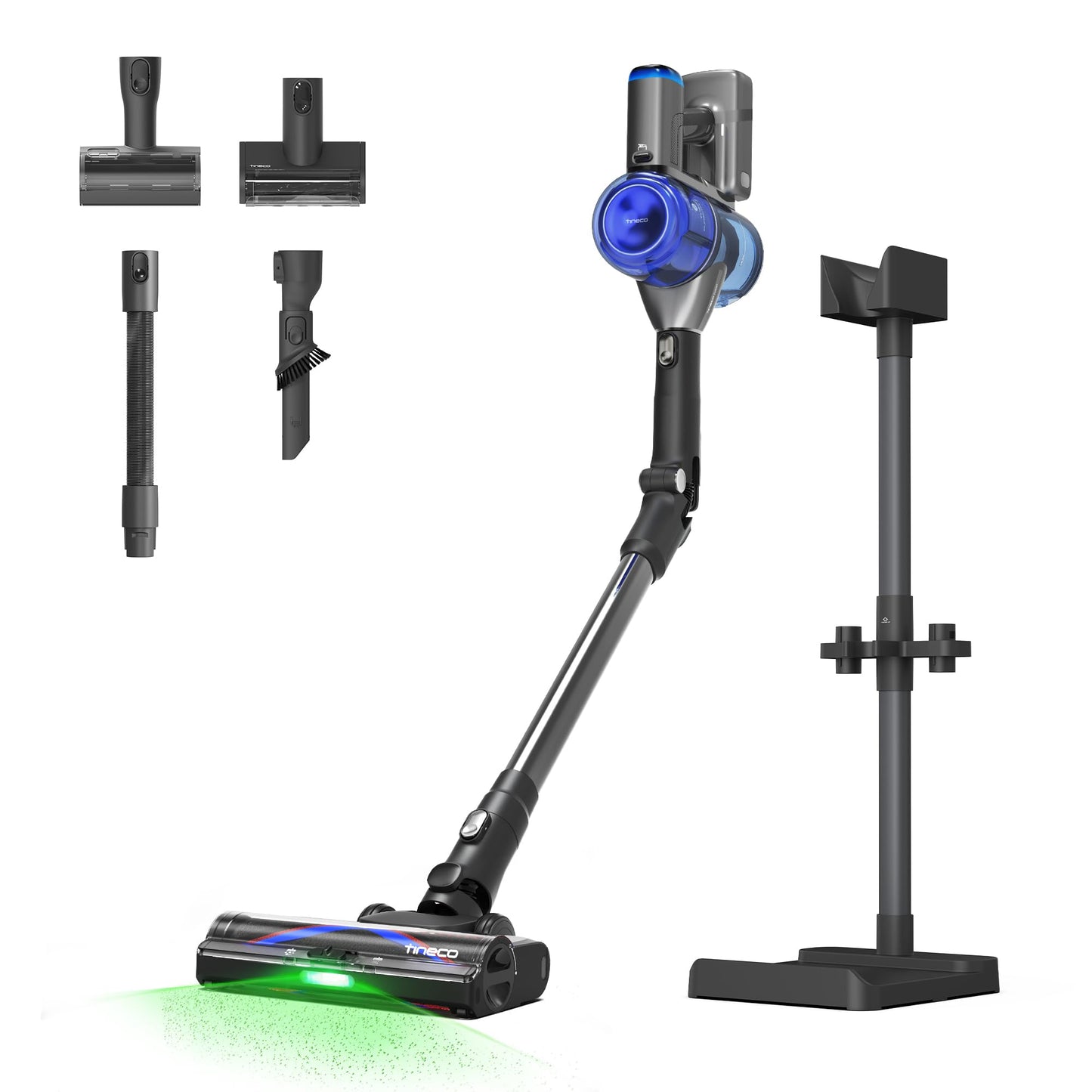 Tineco Pure ONE S70 Akku Staubsauger, 200 AW, LED, 3DSense Pro Reinigungssystem, bis zu 95 Min. 6-stufiges Filter, ZeroTangle-Bürste, Intelligenter Kabelloser Handstaubsauger