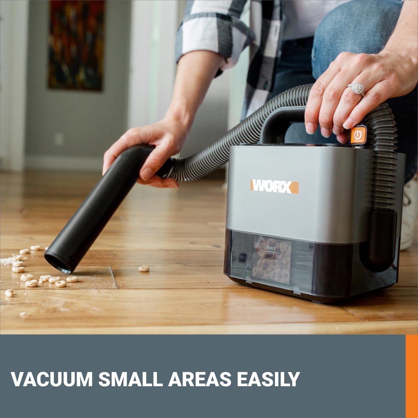 WORX WX030L 20V Power Share Cordless Cube Vac Compact Vacuum, Staubsauger, Schwarz