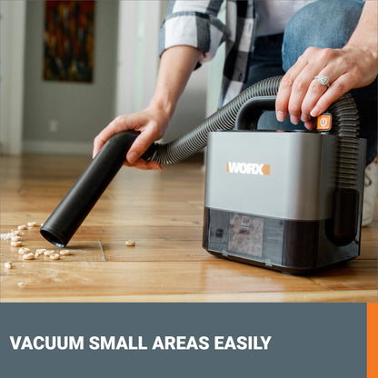 WORX WX030L 20V Power Share Cordless Cube Vac Compact Vacuum, Staubsauger, Schwarz