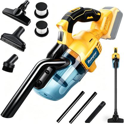 Kabelloser Staubsauger für Dewalt 20 V Akku, 5 in 1 Handstaubsauger mit 400 W leistungsstarkem Motor, 46 CFM Tragbarer Handstaubsauger für Heimtierhaare, Auto (Batterie nicht im Lieferumfang enthalten