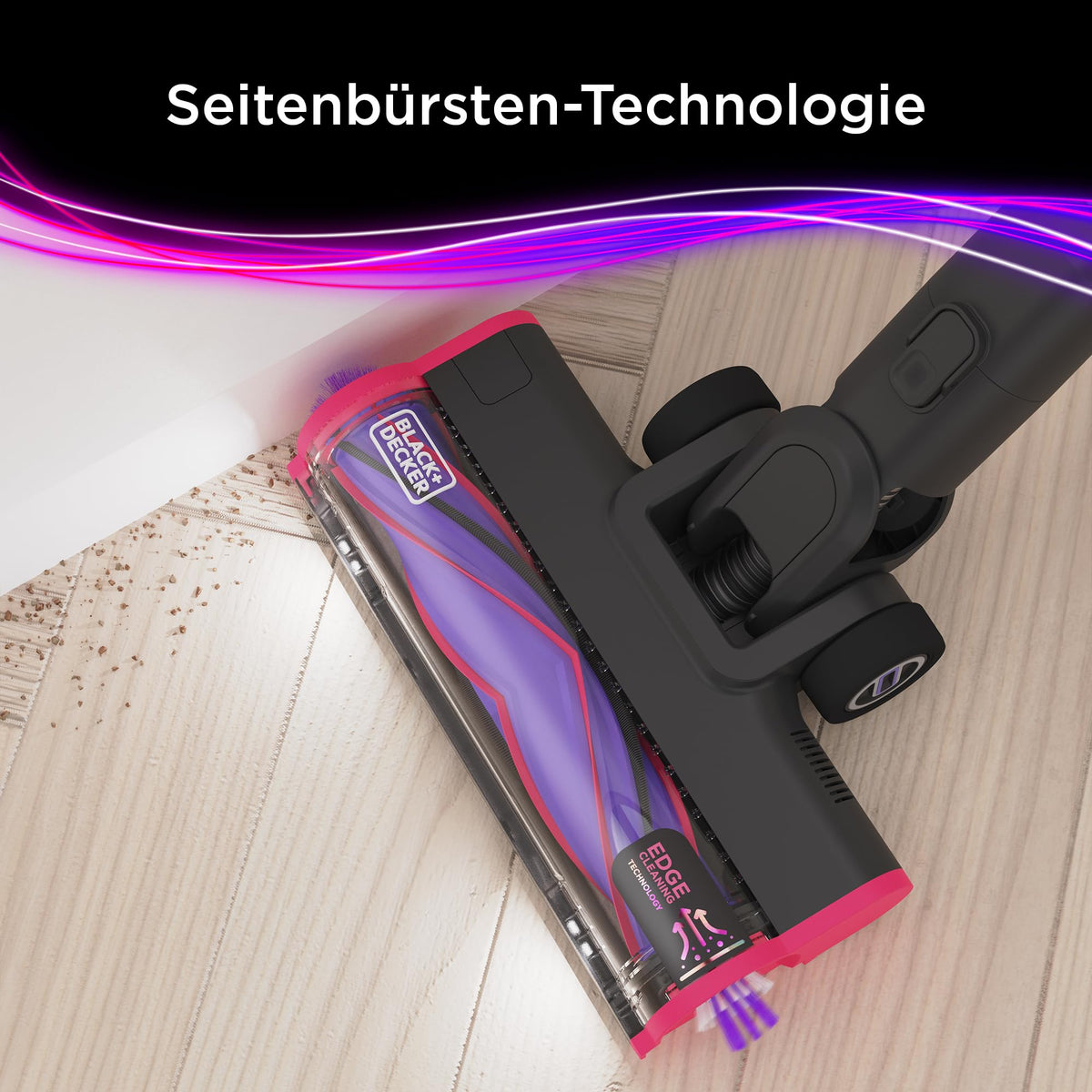 BLACK+DECKER BHFEA640WP 4-in-1 Akku-Stielstaubsauger, 86,4 Wh, Tierhaarbürste, 2 Saugstufen, inkl. Akku & Ladegerät
