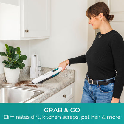 Kenmore HV3005 11,1 V kabelloser Handstaubsauger, leicht, vielseitiger und tragbarer Handstaubsauger, leistungsstarker Sauger mit 2-Gang-Power-Steuerung, für Tierhaare, One-Touch-leer für Auto