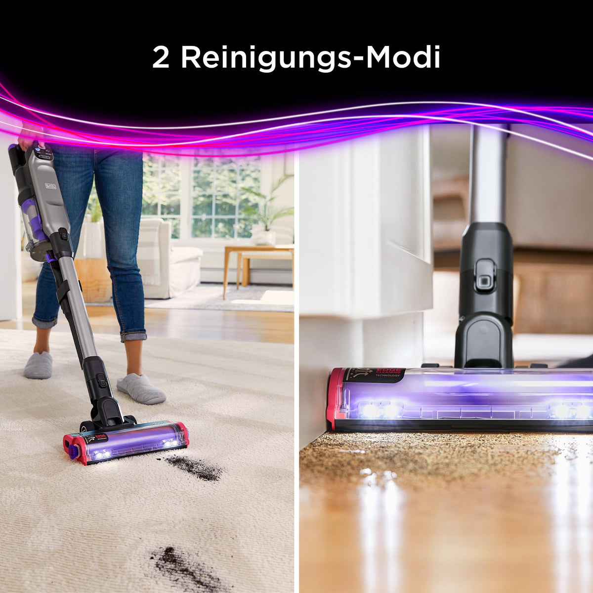 BLACK+DECKER BHFEA640WP 4-in-1 Akku-Stielstaubsauger, 86,4 Wh, Tierhaarbürste, 2 Saugstufen, inkl. Akku & Ladegerät