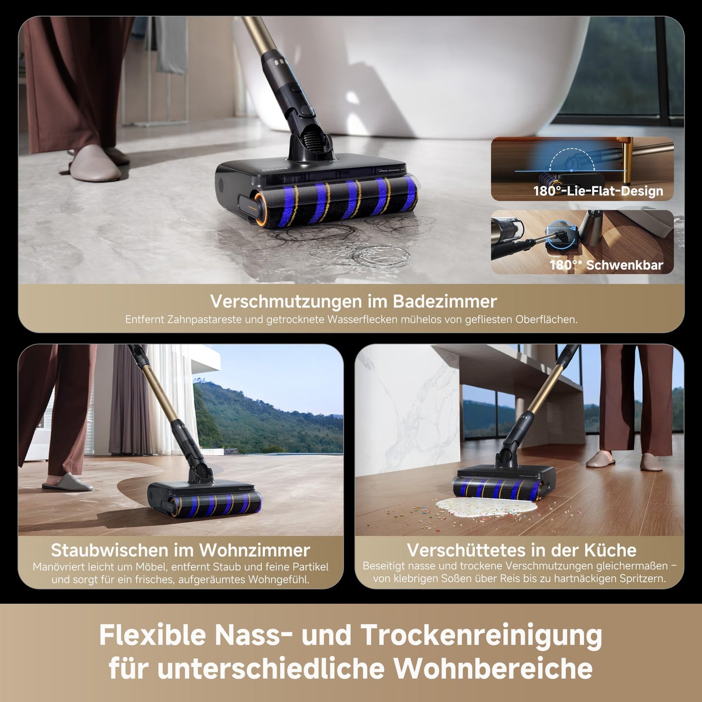 dreame Z30 Pro Aqua-A Akku Staubsauger, Nass-/Trockensaugen, 28000Pa/310AW