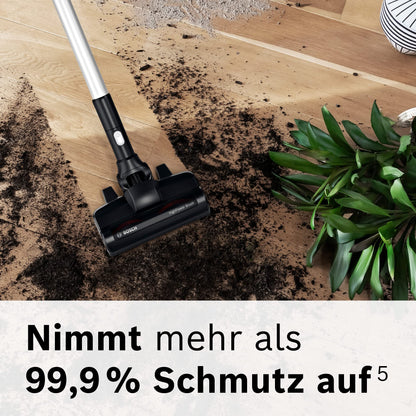 Bosch Unlimited 7 BSS715CARP Akku-Staubsauger, 5,0 Ah, Knickrohr, Turbostufe, Schnellladegerät & XXL-Polsterdüse